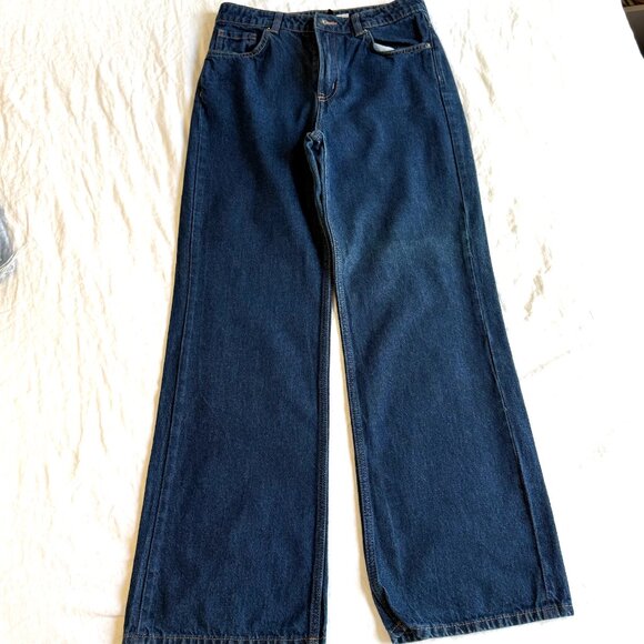 Dark High Rise Wide Leg Jeans - Picture 3 of 5